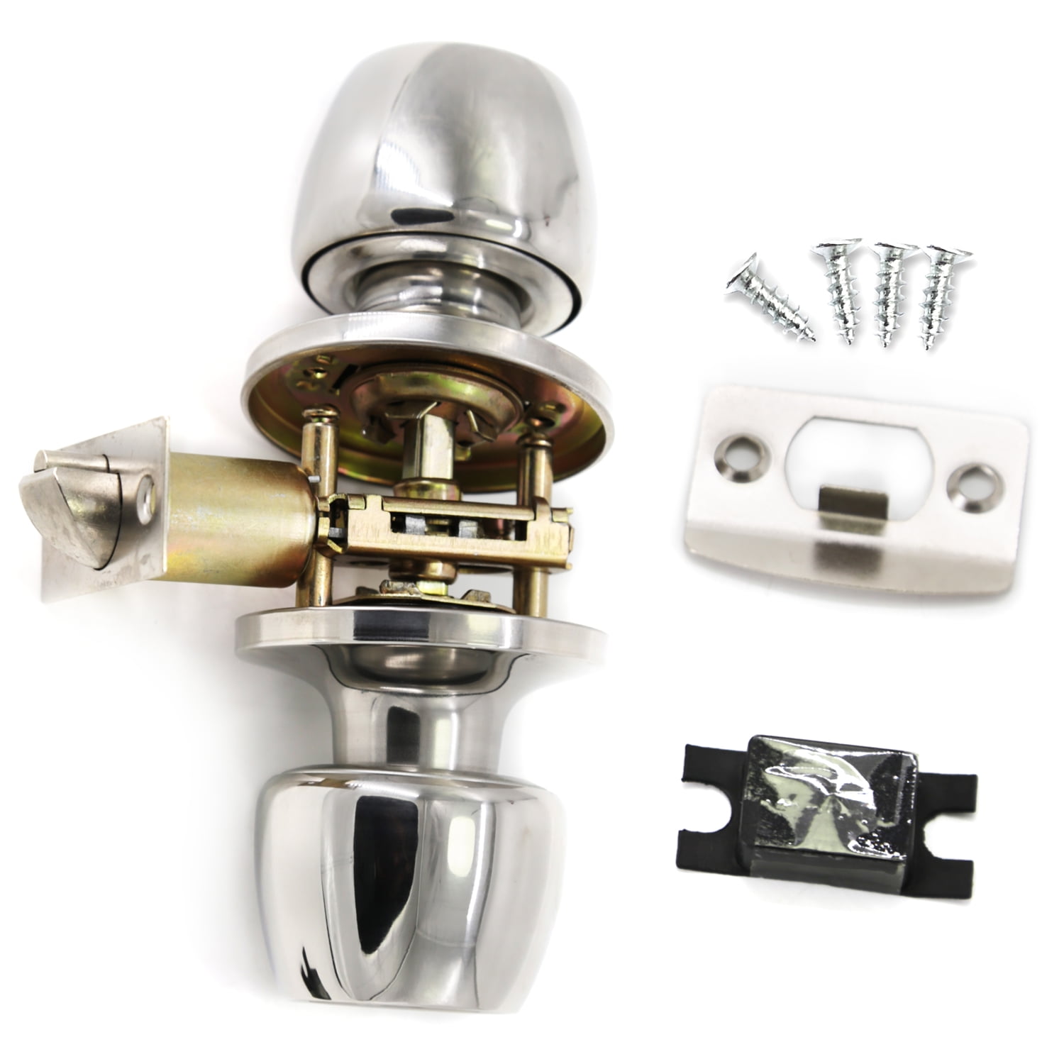 Villar Home Designs Door Knob Versa Chrome Privacy 10 Pack