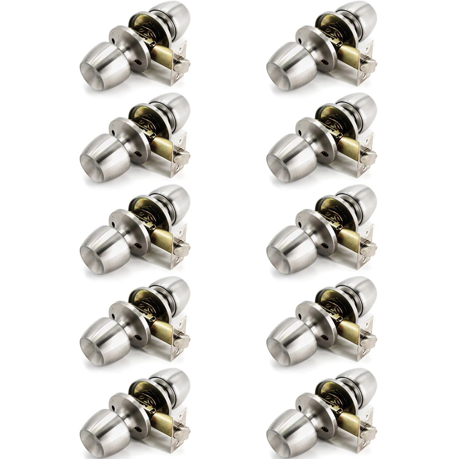 Villar Home Designs Door Knob Versa Satin Nickel Passage 10 Pack