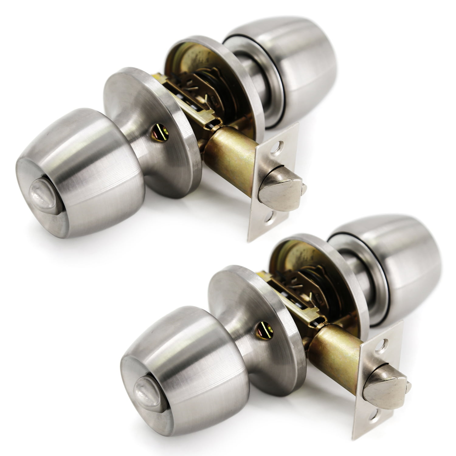 Villar Home Designs Door Knob Versa Satin Nickel Privacy 2 Pack
