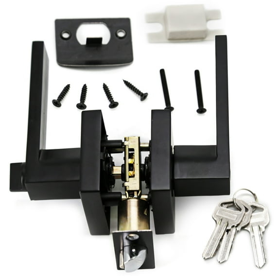 Villar Home Designs Door Lever Crown Black Keyed 20 Pack