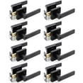 thumbnail image 1 of Villar Home Designs Door Lever Crown Black Keyed 8 Pack, 1 of 7
