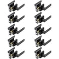 thumbnail image 1 of Villar Home Designs Door Lever Crown Black Passage 10 Pack, 1 of 8