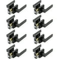 thumbnail image 1 of Villar Home Designs Door Lever Crown Black Passage 8 Pack, 1 of 8