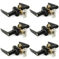 thumbnail image 1 of Villar Home Designs Door Lever Lara Black Keyed 6 Pack, 1 of 8