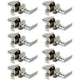 thumbnail image 1 of Villar Home Designs Door Lever Lara Chrome Passage 10 Pack, 1 of 8