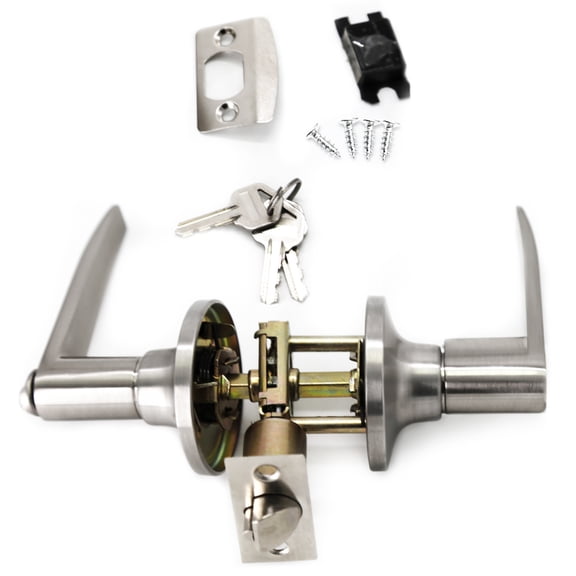 Villar Home Designs Door Lever Lara Satin Nickel Keyed 20 Pack