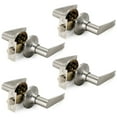 thumbnail image 1 of Villar Home Designs Door Lever Lara Satin Nickel Passage 4 Pack, 1 of 8