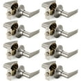 thumbnail image 1 of Villar Home Designs Door Lever Lara Satin Nickel Passage 8 Pack, 1 of 8