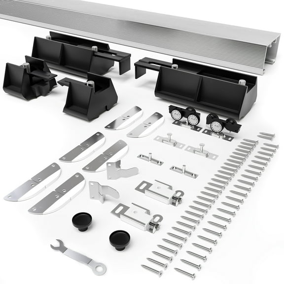 Villar Home Designs Heavy Duty Sliding Bifold Door Hardware KIT 72 Inch