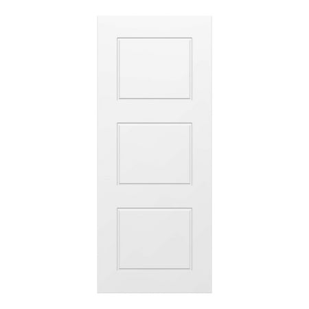 Villar Home Designs Prefinished 3-Panel Cloud White Wood Door Slab 30'' X 80''