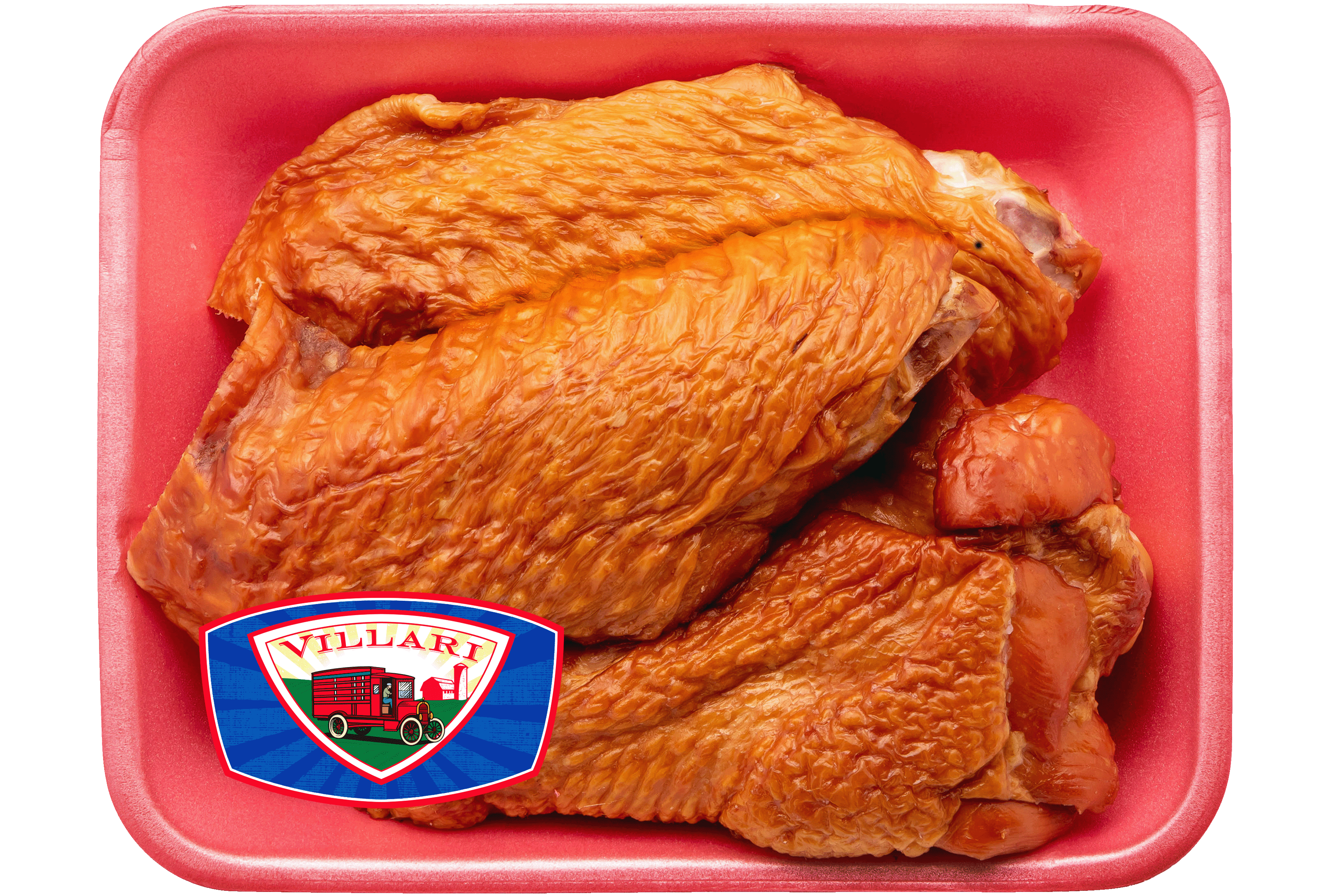 Villari Brothers Hickory Smoked Cut Turkey Wings, Gluten Free, 1.75lb -2.5lb Tray Pack