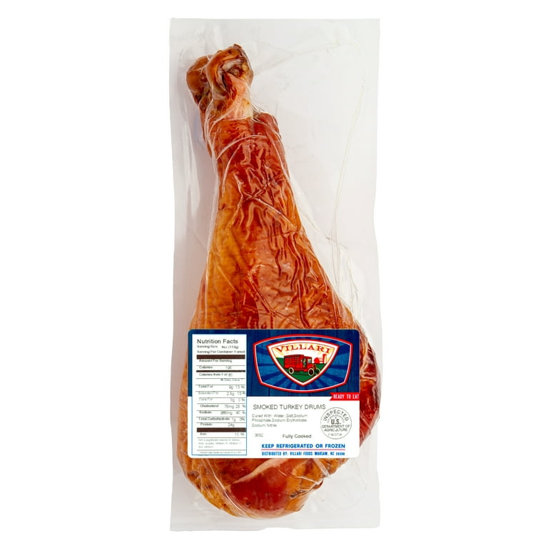Villari Brothers Hickory Smoked Whole Turkey Drumstick, Gluten