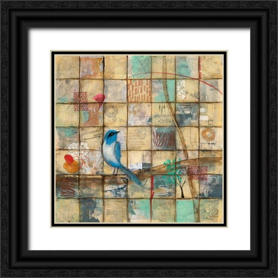 Villarreal Villarreal, Gabriela 26x26 Black Ornate Wood Framed with Double Matting Museum Art Print Titled - Bluebird Summer