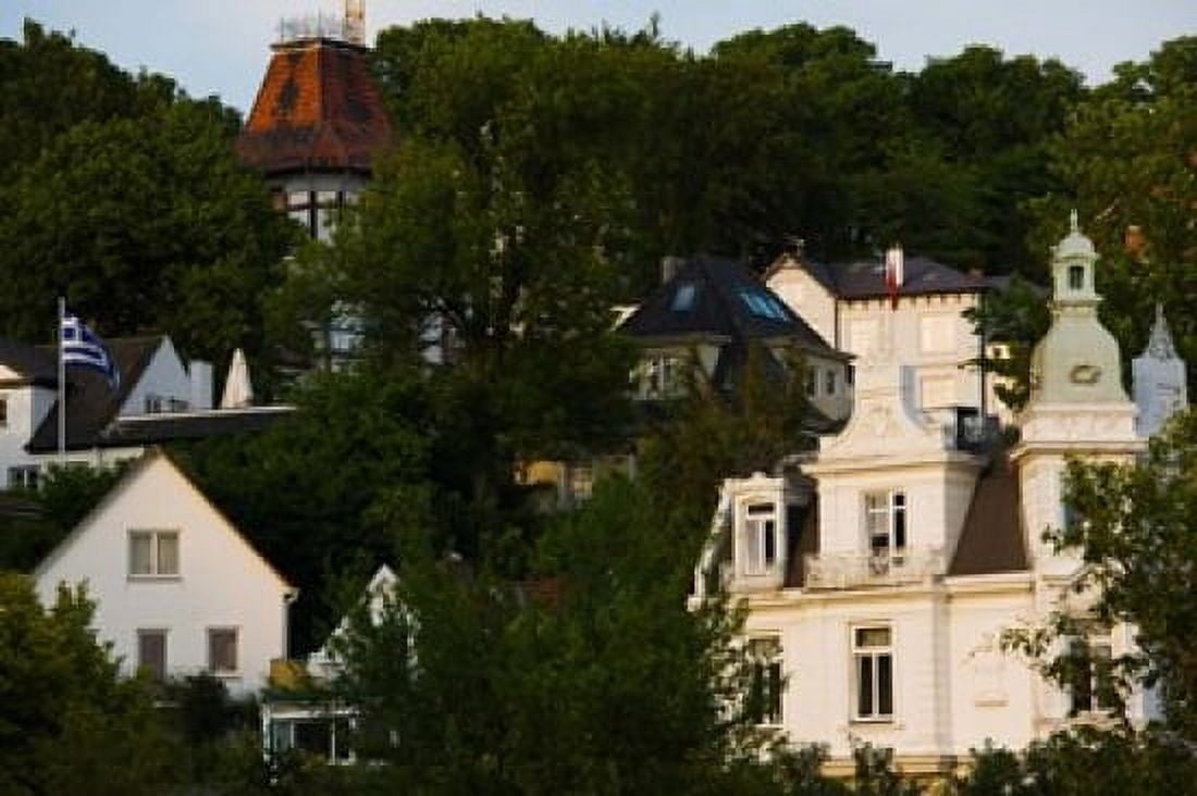 Villas on a hill Blankenese Hamburg Germany Canvas Art - Panoramic Images (36 x 24)