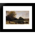 thumbnail image 1 of Ville d'Avray The Boat Leaving the Shore 20x24 Framed Art Print by Camille Corot, 1 of 2