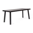thumbnail image 1 of Villea Dining Table, Black Acacia Wood, Iron Base, Rectangular 69 Inch, 1 of 5
