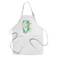 thumbnail image 1 of Villefranche sur Mer Vintage Poster (artist: Jean Cocteau) France c. 1960 (Cotton/Polyester Chef's Apron), 1 of 4