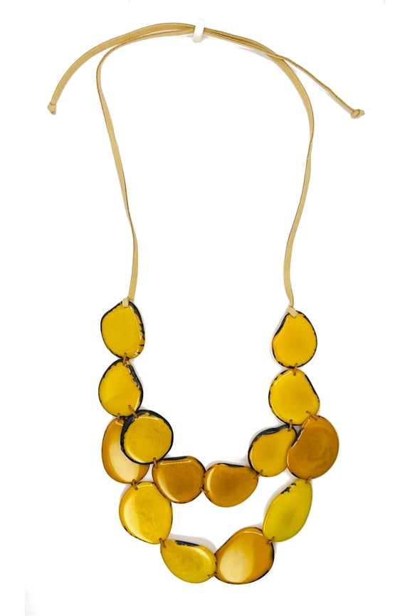 Villela Tagua Nut Necklace | Necklace for Women | Eco-Friendly Handmade Jewelry | Sustainable Necklace | Natural Vegetable Ivory Gift