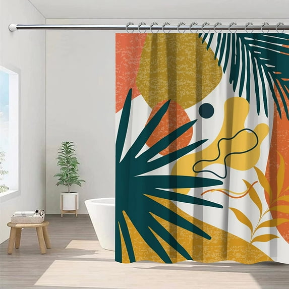 Villermo Shower Curtain Liner for Bathroom, Machine Washable Shower Curtain, Cortinas De Baño, Standard Size 72x72 Bathroom Shower Curtains with 12 Hooks