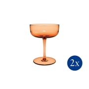 Villeroy & Boch 3.25oz Like Champagne Glasses Set of 2 | Apricot