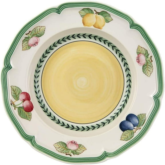 Villeroy & Boch French Garden Fleurence Rim Soup, 9 in, White/Multicolored New