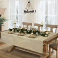 thumbnail image 1 of Villeroy  Boch La Classica Linen Tablecloth, Great for Formal Dining or Everyday Use, 70 Inches by 96 Inches, Natural/Gold Natural/Gold 70 x 96, 1 of 7