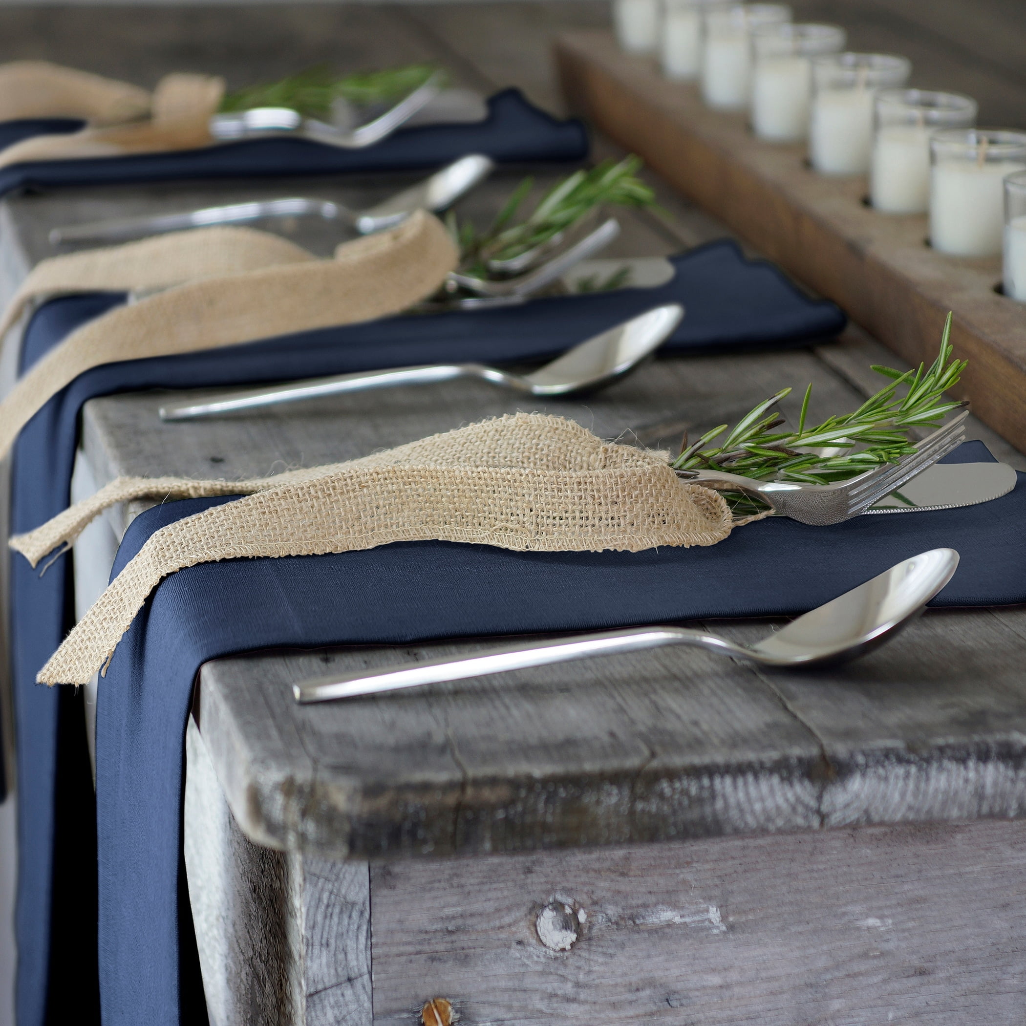 Indigo Linen Box Napkin Set of Four