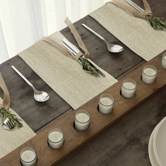 Villeroy & Boch La Classica Luxury Linen Fabric Napkin (Set of 4) - 21" x 21" Ivory/Gold