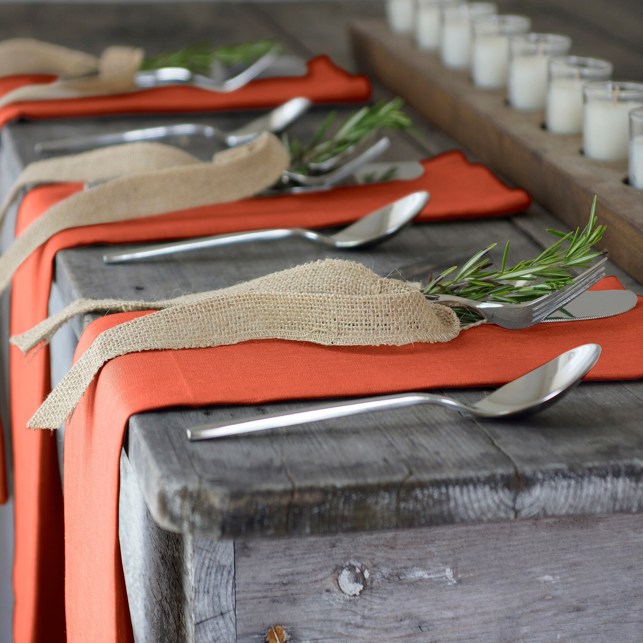 Rustic Chic Rust Linen Napkin Set of Four