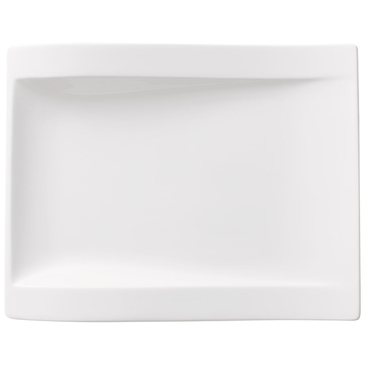 New Wave Rectangular Off-White Porcelain Salad Plate