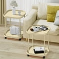 thumbnail image 1 of Villertech End Table with Wheels,Sofa Side Table,Modern Nightstand for Living Room Bedroom,2 Pack,Khaki, 1 of 6