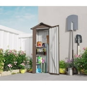 Villeston 2.7' x 1.8' High Quality Galvanized Iron Sheet, Waterproof Design, with a Solid Lock System, Easy to Assemble and Move,Brown