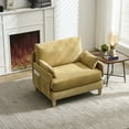 thumbnail image 1 of Villeston Accent Chair, convertible Sofa Bed ,mid-century modern for Bedroom Living Room, Mustard Yellow, 1 of 9