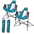 thumbnail image 1 of Villeston Hammock Camping Chair (2Pcs) - Folding Portable Aluminum Alloy with Pillow Cup Holder for Outdoor Travel Blue, 1 of 7