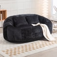 thumbnail image 1 of Villeston High-Back Bean Bag Sofa for Adults and Children, Indoor/Outdoor, Soft Casual,Black, 1 of 6