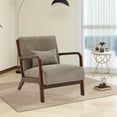 thumbnail image 1 of Villeston Mid Century Modern Accent Chair, Coffee, 1 of 8
