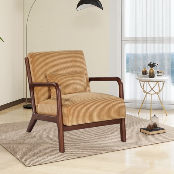 Villeston Mid Century Modern Accent Chair, Yellow