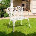 thumbnail image 1 of Villeston Outdoor Patio Garden Benches -Aluminum Furniture for Park Lawn Front Porch White, 1 of 8