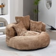 thumbnail image 1 of Villeston Oversized Bean Bag Chair for Adults & Kids, Chenille Lazy Bean Bag Sofa with Wrap-Around Backrest & Pillows for Bedroom, Living Room, Playroom,Coffee, 1 of 8