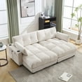thumbnail image 1 of Villeston Sleeper Sofa Couch Bed Set of 2，Oversized Chaise Lounge Chair Cozy Corduroy for living room,Beige, 1 of 8