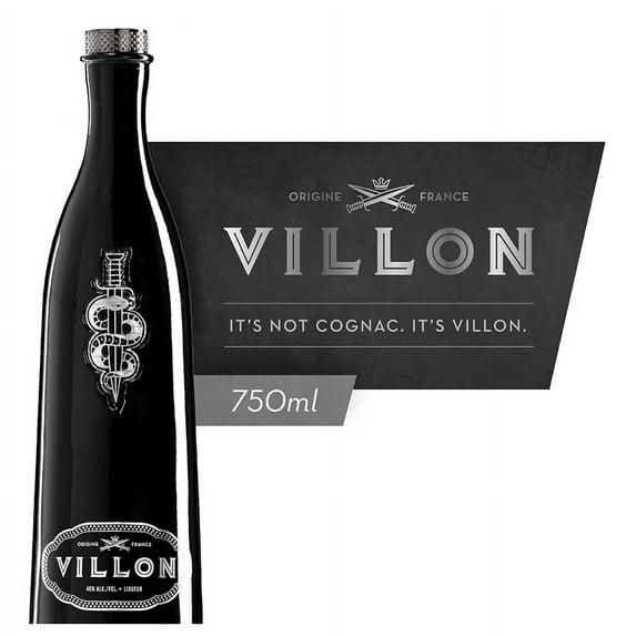 Villon Brandy Liqueur, 750 ml Bottle, 40% ABV