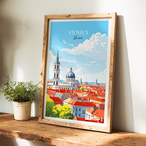 Vilnius Lithuania Wall Art For Home Decor The Perfect Gift And A Lasting Travel Memory Art Print