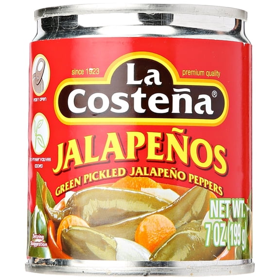 Vilore Foods Co La Costena Green Pickled Jalapeno Peppers, 7 oz (Pack of 12)