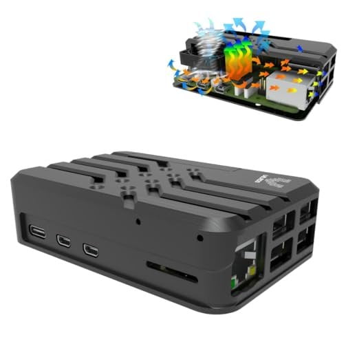 Vilros Duo Deluxe Raspberry Pi 5 Case- The Deluxe Passive and Active Cooling Case for Pi 5