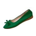 thumbnail image 1 of Viluyesy Ballet Flats for Womens, Pointed Toe with Bow Slip-On Comfortable 2026 Casual Dressy Office Shoes Green US9.5, 1 of 9