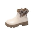 thumbnail image 1 of Viluyesy Boots for Girls Soft Sole Flat Bottom Keep Warm Non Slip Ankle Length Girls Fall and Winter Shoes White US 10, 1 of 7
