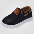 thumbnail image 1 of Viluyesy Boys Boat Shoes Kids Elastic Lace Up Casual Slip On Sneakers Black Size 9.5 Little Kids, 1 of 7