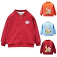thumbnail image 1 of Viluyesy Boys Bomber Jacket 10-12T, Long Sleeve with Pockets Zip-Up Casual Windbreaker Coat Red(1-11T), 1 of 5
