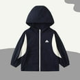 thumbnail image 1 of Viluyesy Boys Girls Jackets, Hooded Lightweight Zip-Up Long Sleeve Casual Windbreaker Outwear Navy 7T, 1 of 5