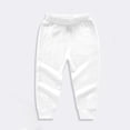 thumbnail image 1 of Viluyesy Boys Girls Sweatpants, with Pockets Active Fit Elastic Waist Solid Casual Fleece Joggers White 3T, 1 of 3